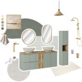Deska pod umyvadlo Line Reed Green 80 cm zelená