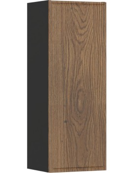 Závěsná koupelnová skříňka Talia 80 cm matná černá/dub castello