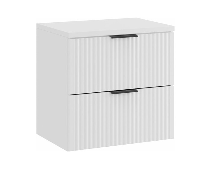 Závěsná skříňka pod umyvadlo Casad s deskou 60 cm bílá
