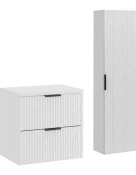 Koupelnová sestava Casad s deskou a skříňkami 60 cm bílá