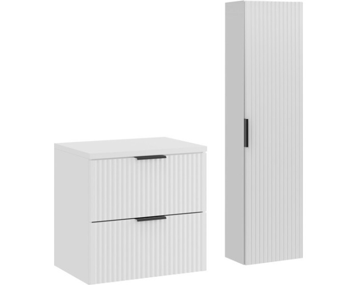 Koupelnová sestava Casad s deskou a skříňkami 60 cm bílá