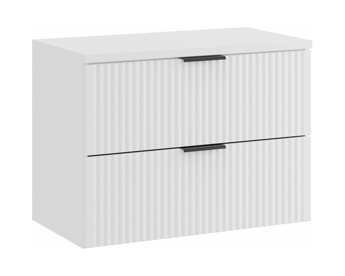 Závěsná skříňka pod umyvadlo Casad s deskou 80 cm bílá