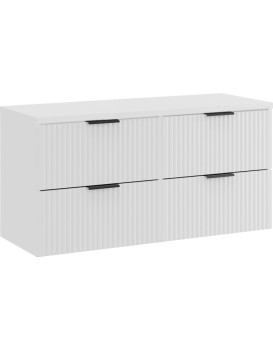 Závěsná skříňka pod umyvadlo Casad s deskou 120 cm bílá