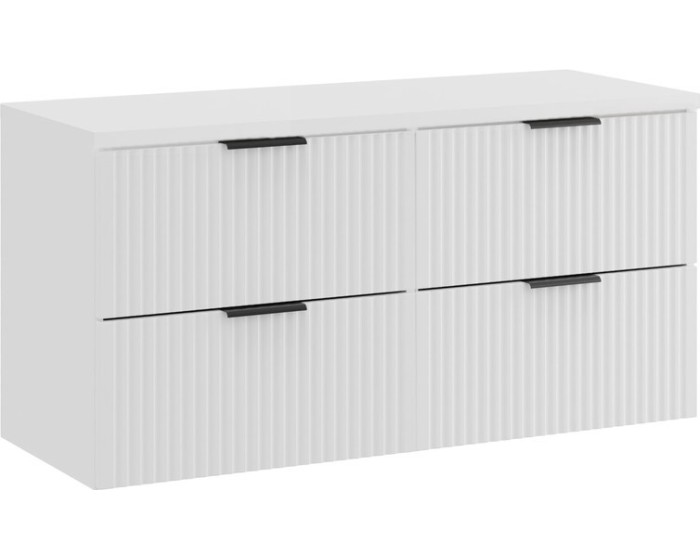 Závěsná skříňka pod umyvadlo Casad s deskou 120 cm bílá