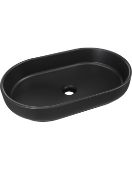 Umyvadlo na desku RIVER II 55 cm černé