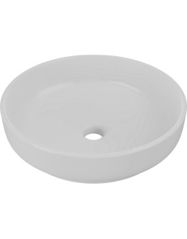 Umyvadlo na desku RIVER I 40 cm světle šedé