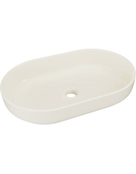 Umyvadlo na desku RIVER II 55 cm ivory mat