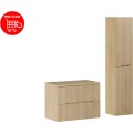 Koupelnová sestava Nordic s deskou a skříňkami 80 cm dub cremona