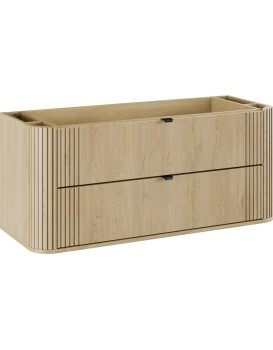 Závěsná skříňka pod umyvadlo Ovalia 120 cm dub Cremona