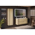 Koupelnová sestava Ovalia Pure se zápustným umyvadlem a skříňkami 120 cm dub cremona