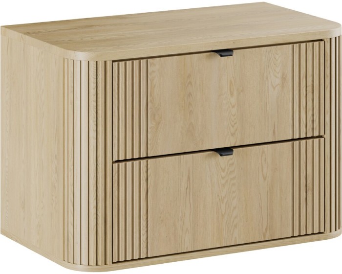 Závěsná skříňka pod umyvadlo Ovalia s deskou 80 cm dub Cremona