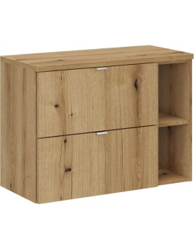 Závěsná skříňka pod umyvadlo Nova Oak II s deskou 80 cm dub evoke