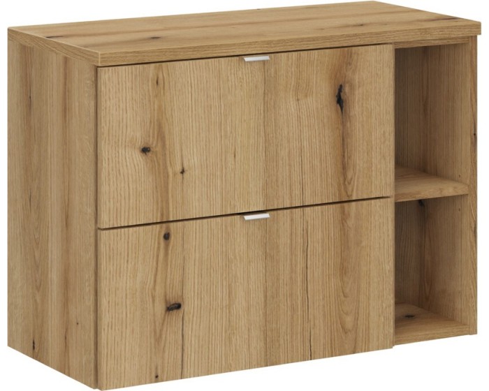 Závěsná skříňka pod umyvadlo Nova Oak II s deskou 80 cm dub evoke