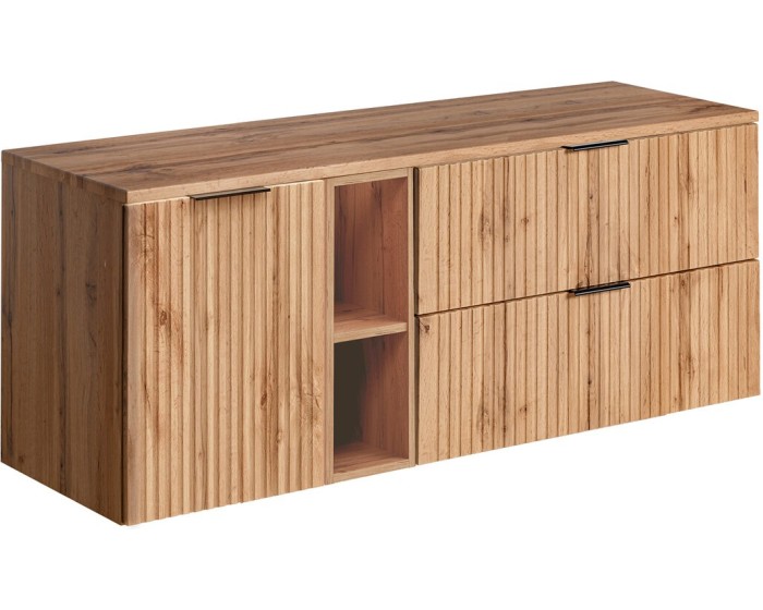 Skříňka pod umyvadlo Casad s deskou 140 cm dub wotan