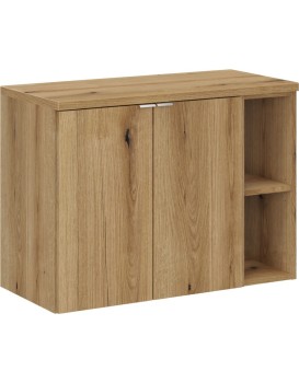 Závěsná skříňka pod umyvadlo Nova Oak I s deskou 80 cm dub evoke