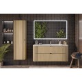 Koupelnová sestava Ovalia Pure se zápustným umyvadlem a skříňkami 120 cm dub cremona
