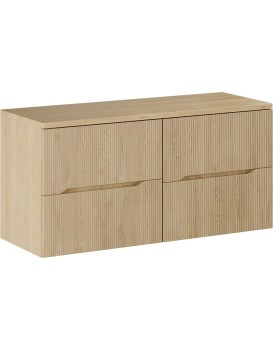 Závěsná skříňka pod umyvadlo Nordic s deskou 120 cm dub cremona