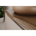 Závěsná skříňka pod umyvadlo Line Reed Green s deskou 120 cm zelená/dub casella