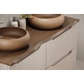 Závěsná skříňka pod umyvadlo Nova Cashmere Nature s deskou 60 cm kašmírová/dub casella