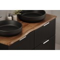 Závěsná skříňka Casad Nature s deskou 80 cm dub wotan/černá