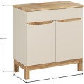 Skříňka pod umyvadlo Bali Nature s deskou 80 cm kašmírová/dub wotan