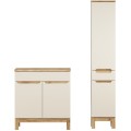 Koupelnová sestava Bali Nature s deskou a skříňkami 80 cm kašmírová/dub wotan