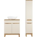 Koupelnová sestava Bali Casad s deskou, umyvadlem a skříňkami 80 cm kašmírová/dub wotan