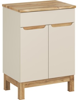 Skříňka pod umyvadlo Bali Nature s deskou 60 cm kašmírová/dub wotan