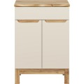 Skříňka pod umyvadlo Bali Nature s deskou 60 cm kašmírová/dub wotan