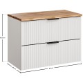 Závěsná skříňka Casad Nature s deskou 80 cm bílá/dub wotan