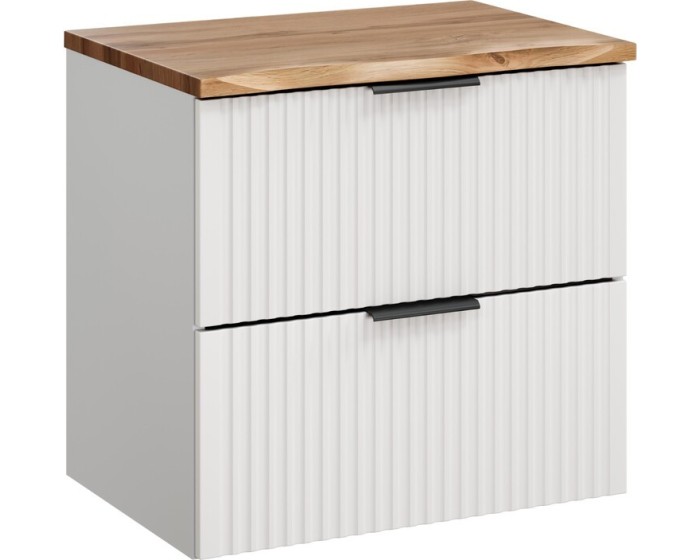 Závěsná skříňka Casad Nature s deskou 60 cm bílá/dub wotan