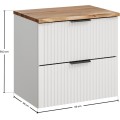 Závěsná skříňka Casad Nature s deskou 60 cm bílá/dub wotan
