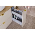 Závěsná skříňka pod umyvadlo Dalia Cashmere Nordic s deskou 80 cm dub cremona/kašmírová