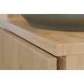 Závěsná skříňka pod umyvadlo Aster Nordic Wiki s deskou 120 cm bílá/dub cremona
