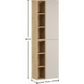 Závěsná horní vysoká koupelnová skříňka Dalia Cashmere 50 cm kašmírová/dub cremona