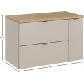 Závěsná skříňka pod umyvadlo Dalia Cashmere Nordic s deskou 80 cm dub cremona/kašmírová