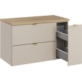 Závěsná skříňka pod umyvadlo Dalia Cashmere Nordic s deskou 80 cm dub cremona/kašmírová