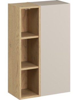 Závěsná koupelnová skříňka UNI 50 cm kašmírová/dub cremona