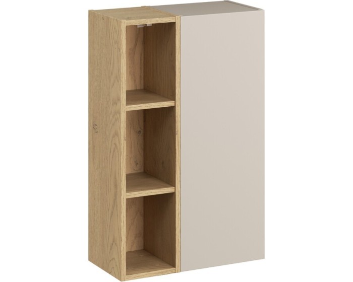 Závěsná koupelnová skříňka UNI 50 cm kašmírová/dub cremona