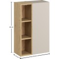 Závěsná koupelnová skříňka UNI 50 cm kašmírová/dub cremona