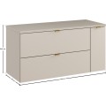 Závěsná skříňka pod umyvadlo Dalia Cashmere s deskou 100 cm kašmírová