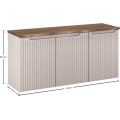 Závěsná skříňka pod umyvadlo Nova Cashmere s deskou a košem na prádlo 120 cm kašmírová/dub casella