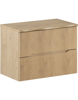 Závěsná skříňka pod umyvadlo Nordic Nature s deskou 80 cm dub cremona