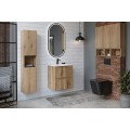 Závěsná skříňka Nova Sky se zápustným umyvadlem Nova 80 cm dub coast evoke