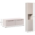Koupelnová sestava Nova Cashmere II se skříňkami a deskou 100 cm kašmírová