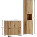 Koupelnová sestava Nova se zápustným umyvadlem a skříňkami 60 cm dub coast evoke
