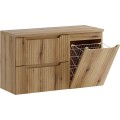 Závěsná skříňka pod umyvadlo Nova s deskou a košem na prádlo 100 cm dub coast evoke