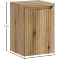 Závěsná skříňka pod umyvadlo Nova s deskou a košem na prádlo 40 cm dub coast evoke