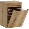 Závěsná skříňka pod umyvadlo Nova s deskou a košem na prádlo 40 cm dub coast evoke