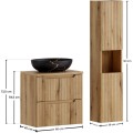 Koupelnová sestava Nova Mona s deskou, umyvadlem a skříňkami 60 cm dub coast evoke